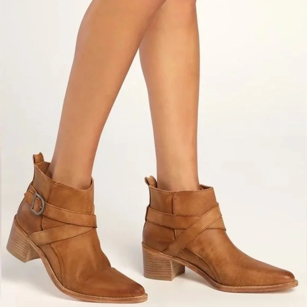 Free People Booties Back Loop Ankle size 7.5 EU size 38